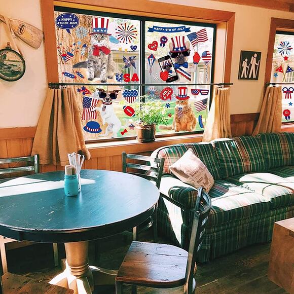 90 pcs Pets Patriotic Party Supplies USA 4th of July Decorations Stickers Decals - Picture 4 of 12